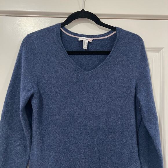 Isaac Mizrahi Live Women's 100% Cashmere Sweater with Ruffle Blue Size Small - Picture 3 of 10
